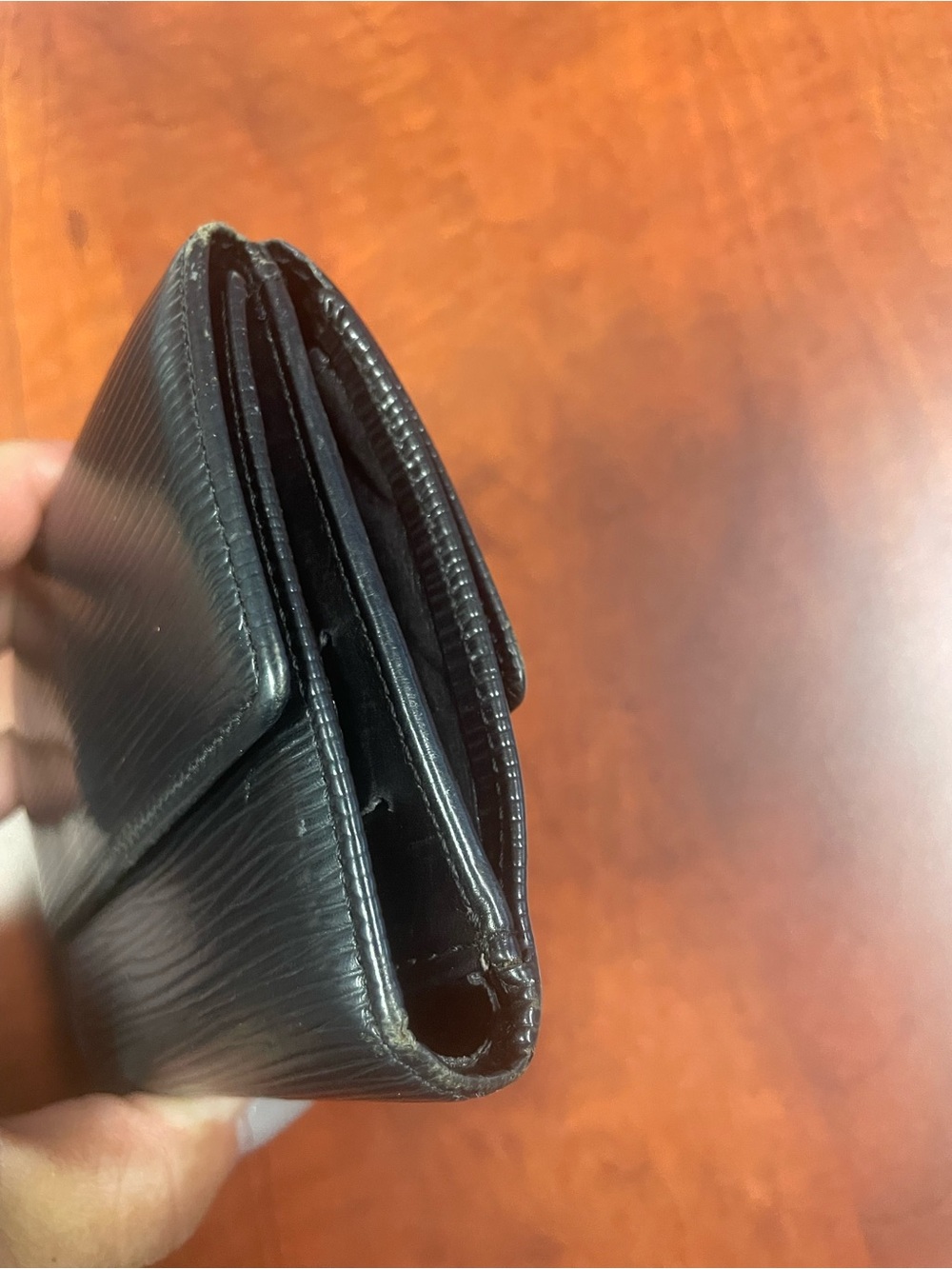 Louis Vuitton Black Epi Leather Folding Wallet - Picture 4 of 8